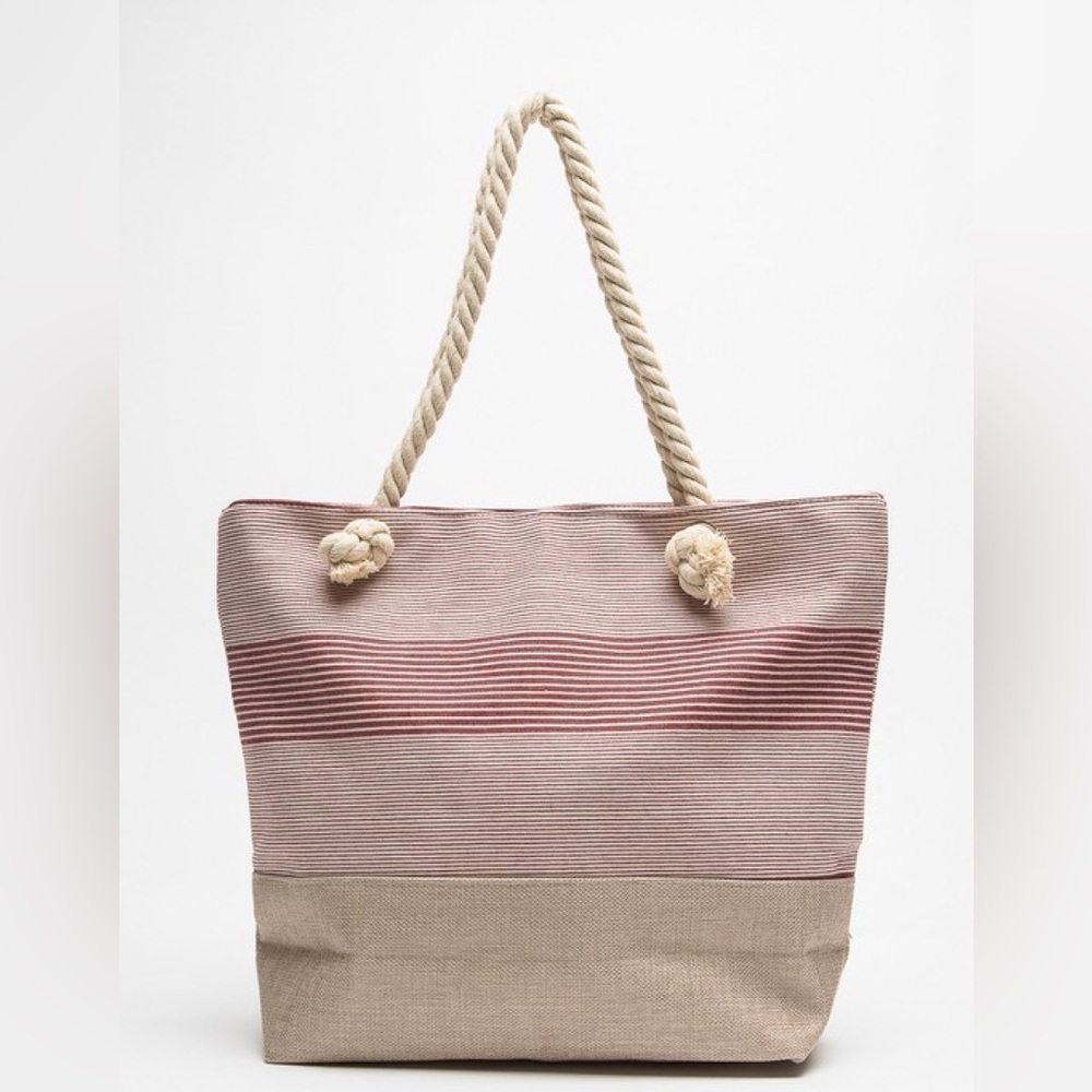 Coastal Cheer Rope Handle Beach Bag - Picture 5 of 5